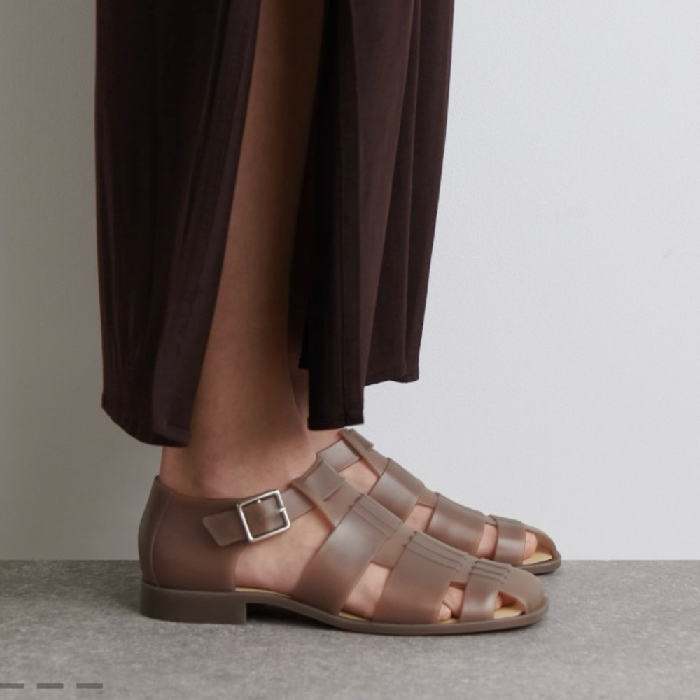 COS Brown Leather Fisherman Sandals